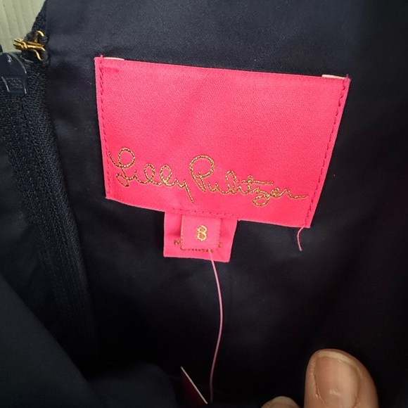 Lilly Pulitzer Navy Blue Maxi Dress size 8 - Picture 4 of 9